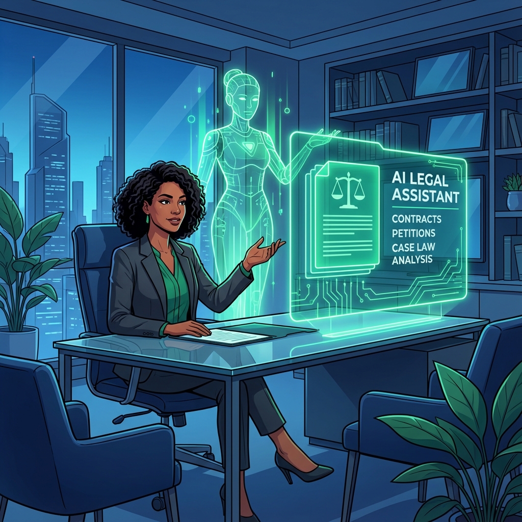 Advogado trabalhando com Agente de IA
